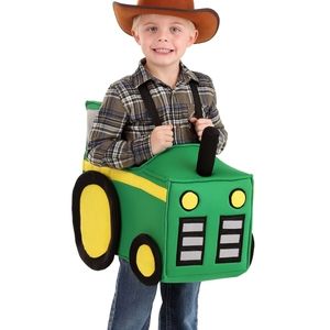 Green tractor toddler Halloween costume